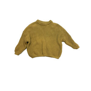 Sova Baby Ribbed Knit Sweater Mustard Yellow Pullover 6-12 Months